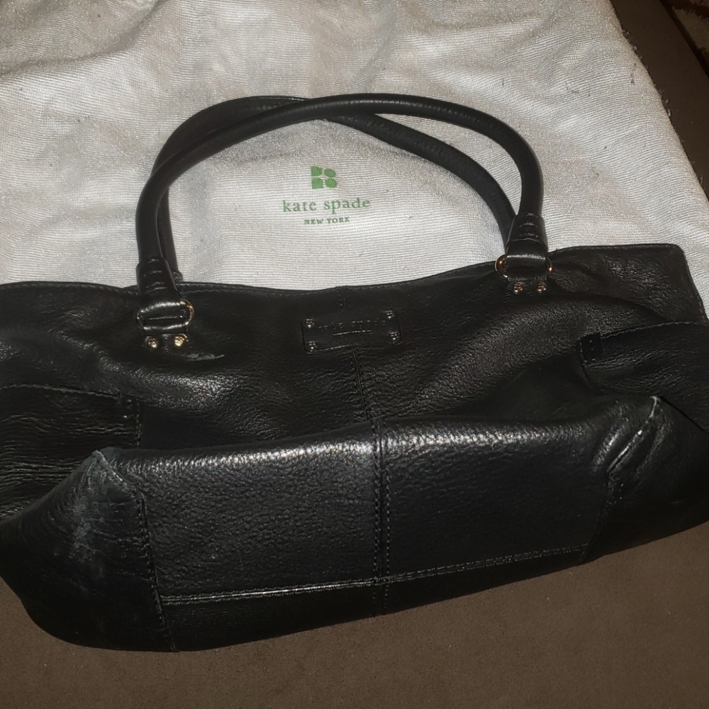 Kate Spade black leather shoulder bag